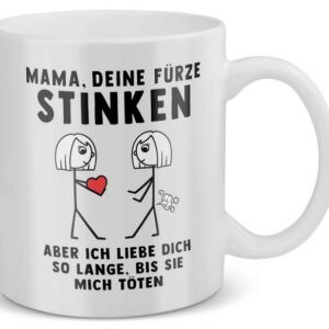 22Feels Tasse Mama Geschenk von Tochter Muttertag Geburtstag Mutter Weihnachten Frau, Keramik, Made in Germany, Spülmaschinenfest