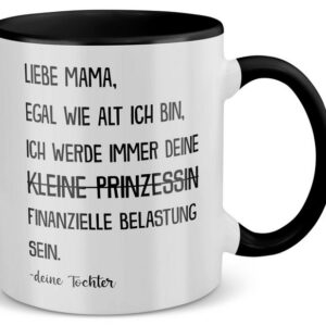 22Feels Tasse Mama Geschenk von Tochter Muttertag Geburtstag Mutter Weihnachten Frau, Keramik, Made in Germany, Spülmaschinenfest, Zweifarbig