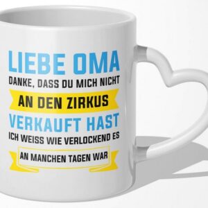 22Feels Tasse Oma Geschenk Geburtstag Grossmutter Rentnerin Frauen Weihnachten, Keramik, Made In Germany, Spülmaschinenfest, Herzhenkel