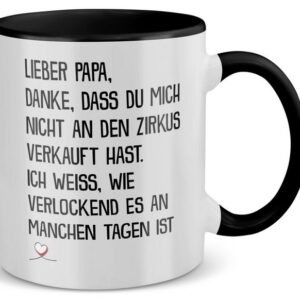 22Feels Tasse Papa Geschenk Vatertag Vater Geburtstag Herrentag Männer Weihnachten, Keramik, Made in Germany, Spülmaschinenfest, Zweifarbig