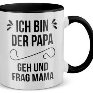 22Feels Tasse Papa Geschenk Vatertag Vater Geburtstag Herrentag Männer Weihnachten, Keramik, Made in Germany, Spülmaschinenfest, Zweifarbig