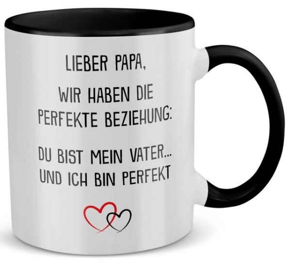 22Feels Tasse Papa Geschenk Vatertag Vater Geburtstag Herrentag Männer Weihnachten, Keramik, Made in Germany, Spülmaschinenfest, Zweifarbig