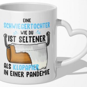 22Feels Tasse Schwiegertochter Geschenk von Schwiegerpapa Hochzeit Frau Weihnachten, Keramik, Made In Germany, Spülmaschinenfest, Herzhenkel