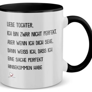 22Feels Tasse Tochter Geschenk Geburtstag 18 Jahre Kinder Abi Bachelor Weihnachten, Keramik, Made in Germany, Spülmaschinenfest, Zweifarbig