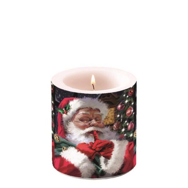 Ambiente Papierserviette Neu 2024 - Weihnachten - Kerze klein - Candle small - Format: Ø 7,5