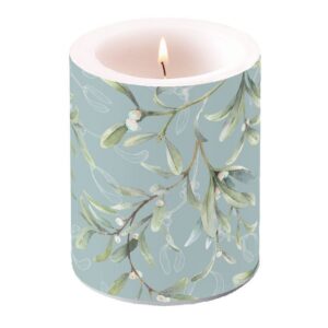 Ambiente Papierserviette Weihnachten - Kerze gross - Candle Big - Format: Ø 12 cm x 10 cm -