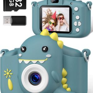 Gofunly für 3-12 Jahre Jungen und Mädchen Weihnachten Spielzeug Kinderkamera (20 MP, 8x opt. Zoom, mit 32GB-Karte Selfie Digital)