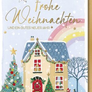 Verlag Dominique Grußkarten Weihnachten - Glückwunschkarte im Format 11,5 x 17 cm mit Umschlag