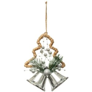Weihnachten thema silber tanne baum glocke 13 cm - Feeric lights & christmas - Silberne Glocke