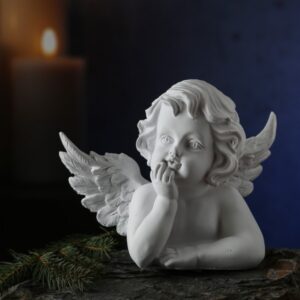 Engel liegend nachdenklich - Gartenfigur - Grabschmuck - H: 20,5cm ...